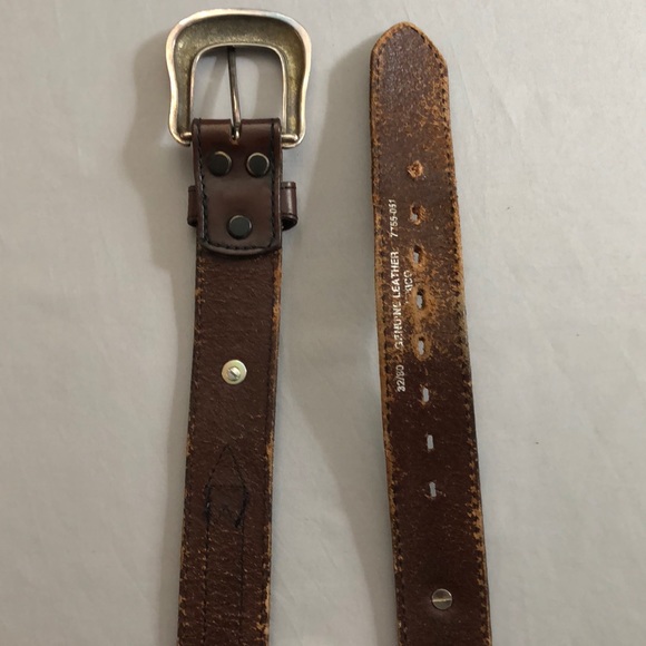 Distressed Western Style Belt Sz 32 - Picture 5 of 8